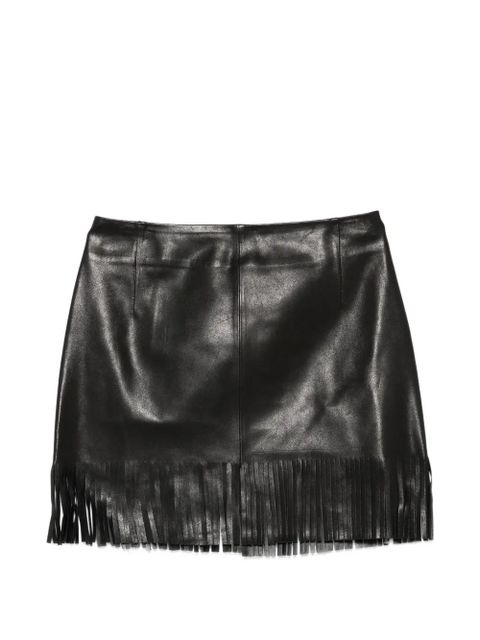 Nour Hammour Coco fringed mini skirt - Black - zdjęcie produktu nr 1