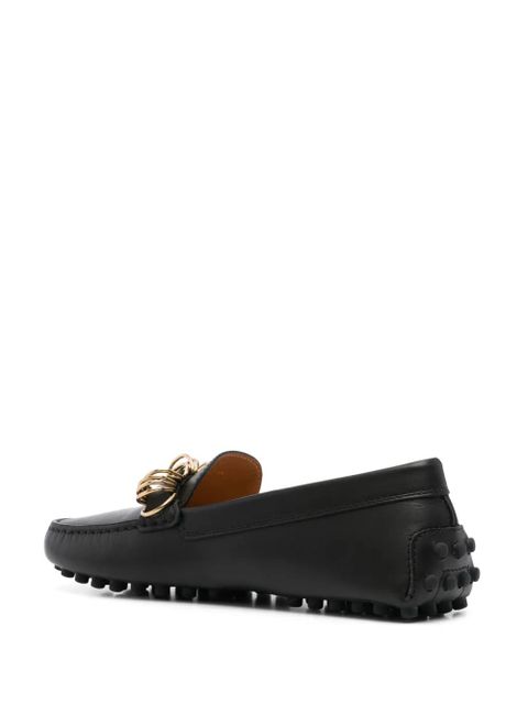 Tod's ring-embellished loafers - Black