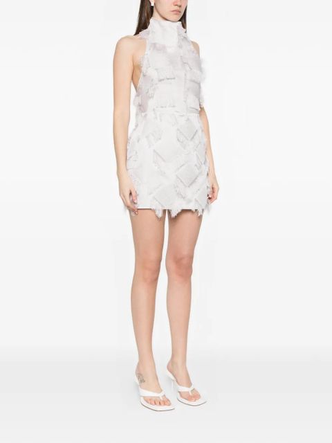 Paris Georgia halter-neck mini dress - Purple