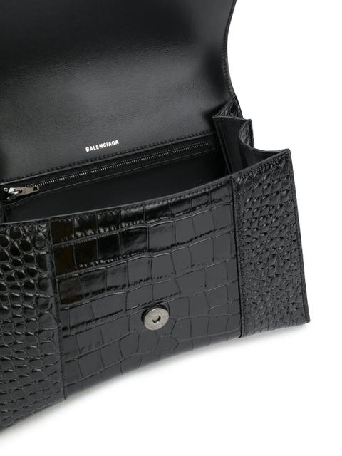 Balenciaga croc embossed effect tote bag - Black