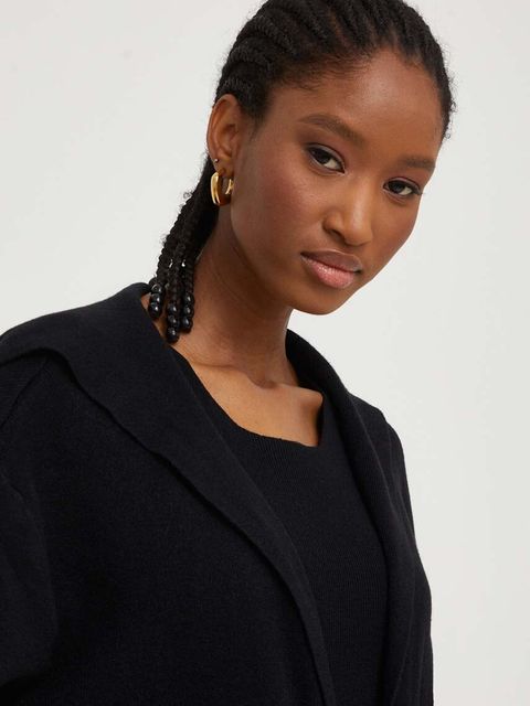 Answear Lab sukienka i kardigan kolor czarny