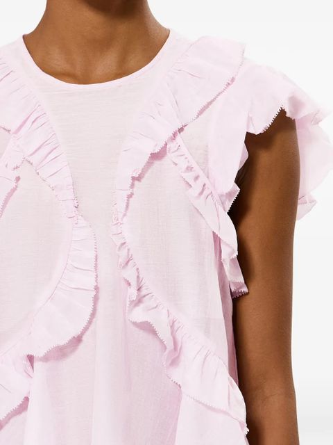 MARANT ÉTOILE Nalou ruffled top - Pink