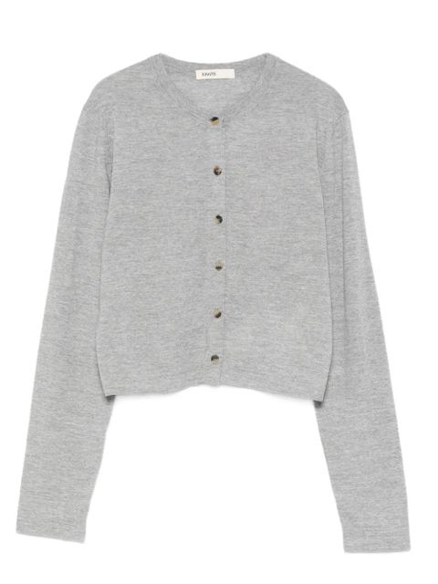 KHAITE button-front wool-blend cardigan - Grey - zdjęcie produktu nr 1