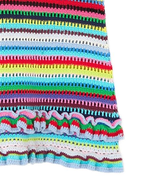 GANNI crochet-knit mini dress - Blue - zdjęcie produktu nr 2