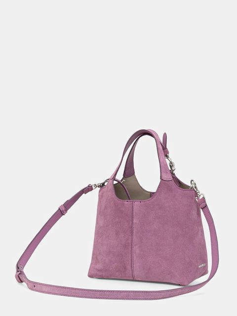 Coccinelle torebka zamszowa kolor fioletowy E1.THE.58.01.01 - zdjęcie produktu nr 2