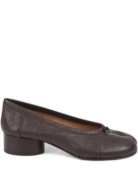 Maison Margiela 30mm Tabi leather pumps - Brown - zdjęcie produktu nr 1