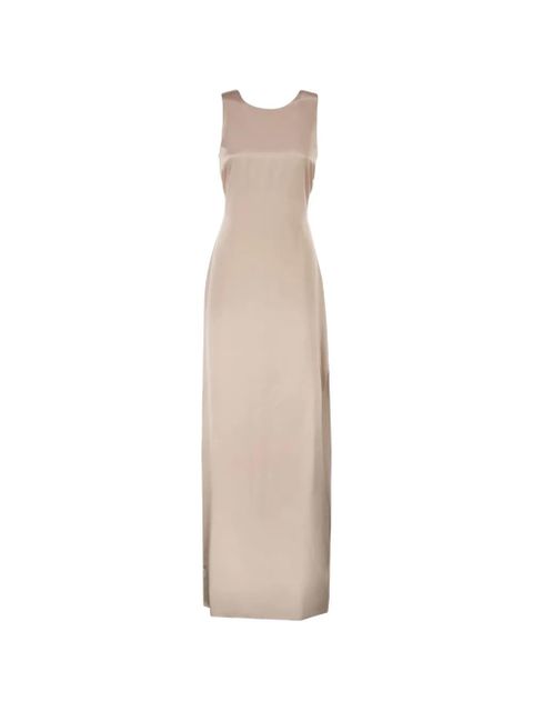 Max Mara draped-back silk dress - Neutrals - zdjęcie produktu nr 1