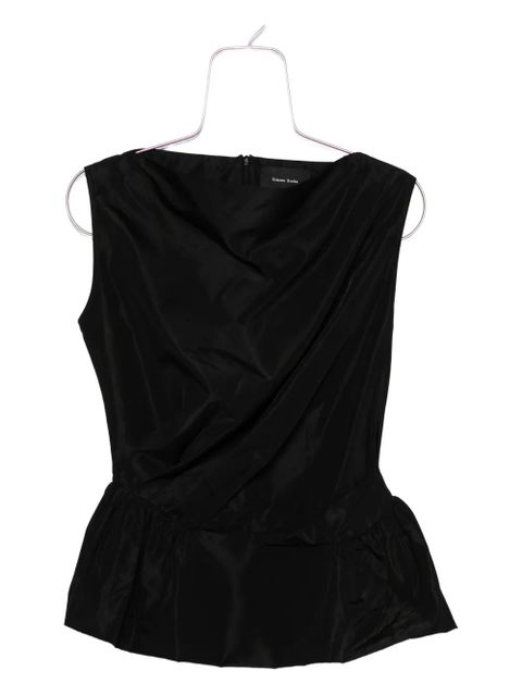 Simone Rocha draped peplum top - Black