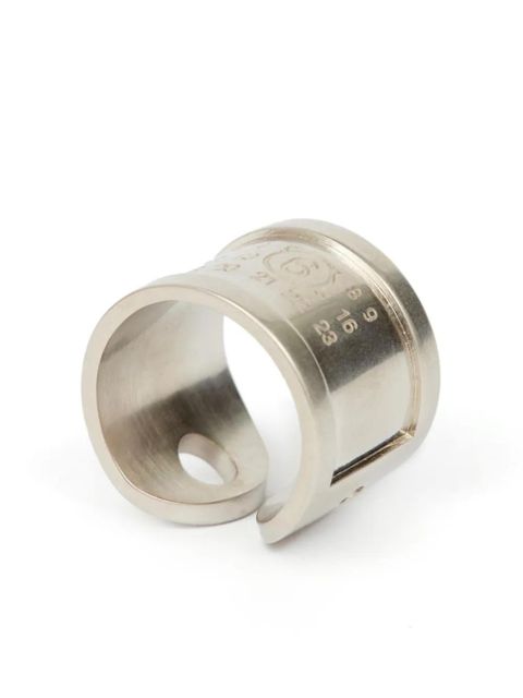 MM6 Maison Margiela numbers-motif ring - Silver - zdjęcie produktu nr 2