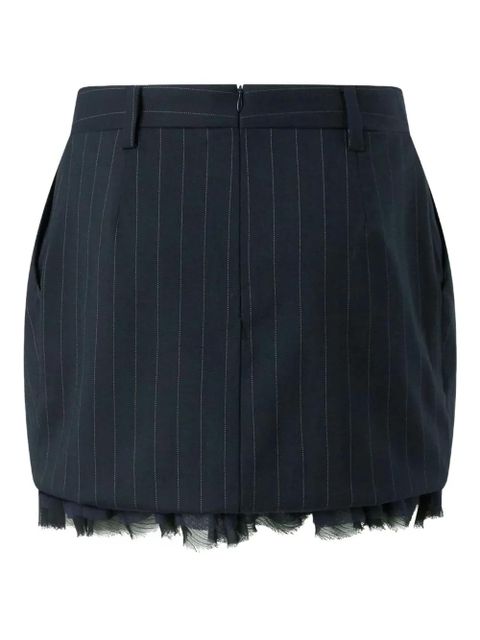 PINKO Hamburger pinstripe-detail mini skirt - Blue