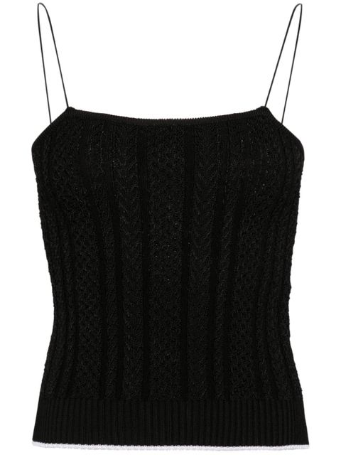 Jacquemus Le Haut Bella cable-knit top - Black - zdjęcie produktu nr 1