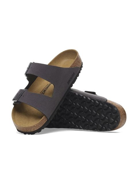 Birkenstock klapki Arizona Birkibuc damskie kolor szary 1029162