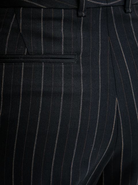 Rag & Bone spodnie z dodatkiem wełny kolor granatowy proste high waist RA1H25F7MCN