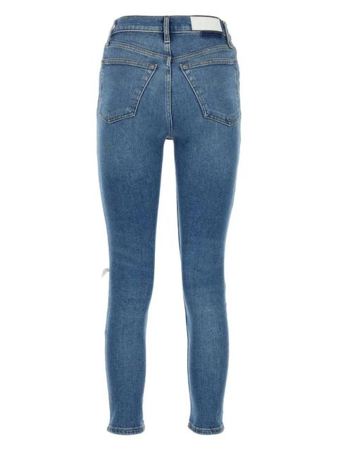 RE/DONE logo-patch ripped jeans - Blue - zdjęcie produktu nr 2