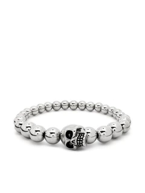 Alexander McQueen skull-charm beaded bracelet - Silver - zdjęcie produktu nr 1