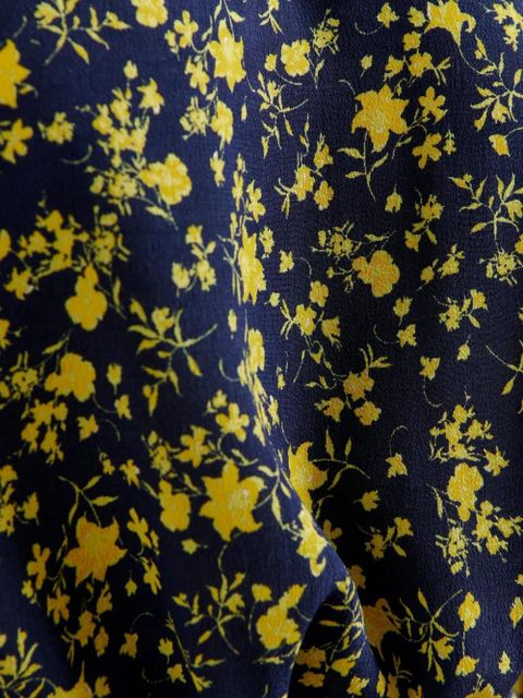 Essentiel Antwerp floral-print ruffled asymmetrical dress - Blue