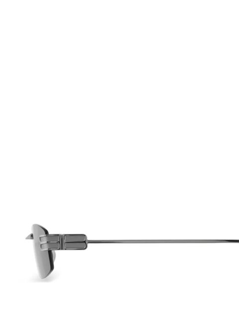Balenciaga Gossip rectangle-frame sunglasses - Silver