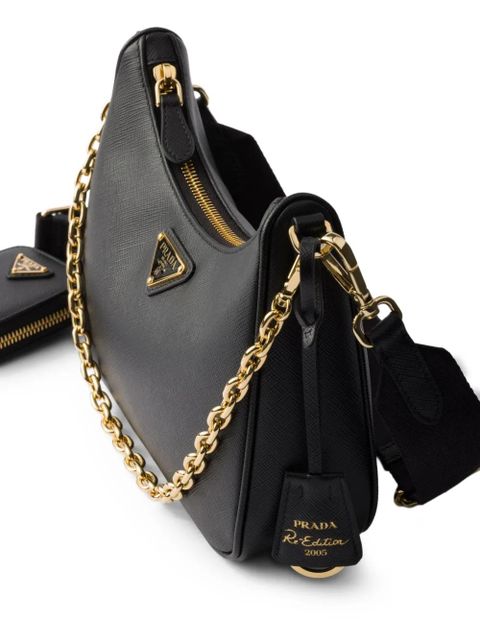 Prada Re-Edition 2005 Saffiano-leather shoulder bag - Black