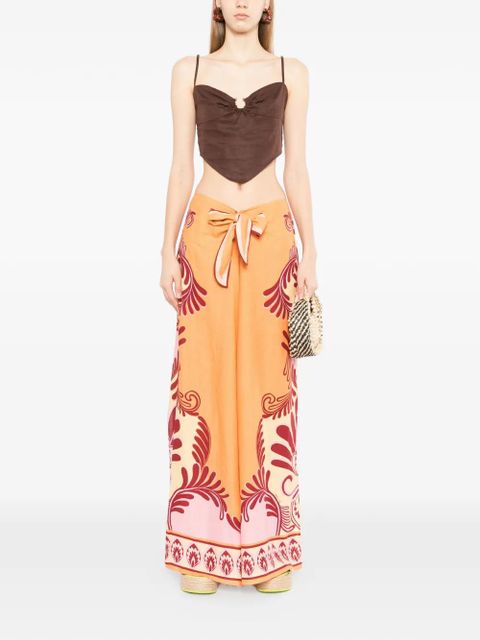 FARM Rio printed trousers - Orange - zdjęcie produktu nr 2