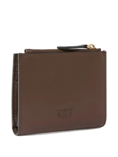 PINKO leather flap wallet - Brown