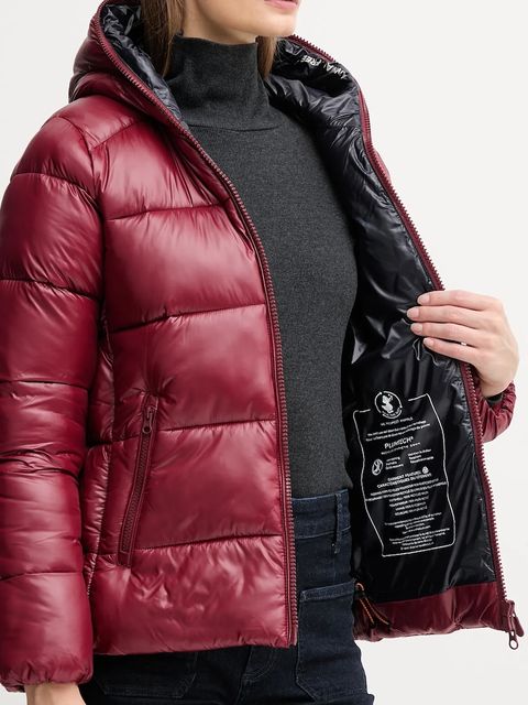 Save The Duck kurtka LOIS kolor bordowy zimowa D38090W.LOVE21