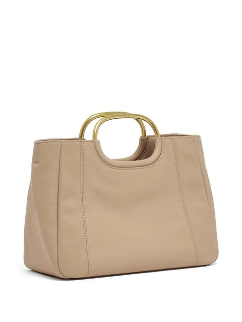 TWINSET metal-handle leather tote bag - Neutrals