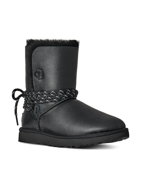 UGG śniegowce skórzane Bailey Tie Lthr kolor czarny 1176090.BLK - zdjęcie produktu nr 2