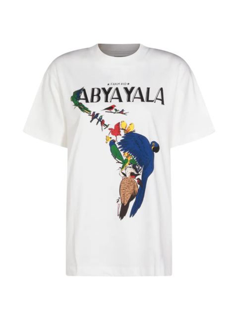 FARM Rio parrot-print T-shirt - White - zdjęcie produktu nr 1