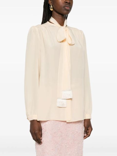 Valentino Garavani attached-scarf shirt - Neutrals - zdjęcie produktu nr 2