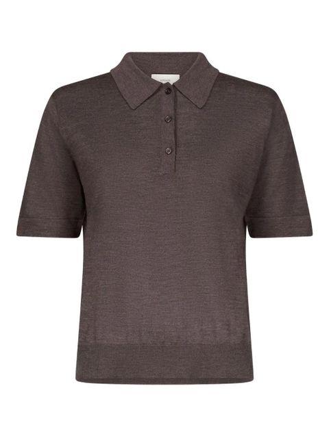 LouLou de Saison Migo button ribbed polo shirt - Brown - zdjęcie produktu nr 1