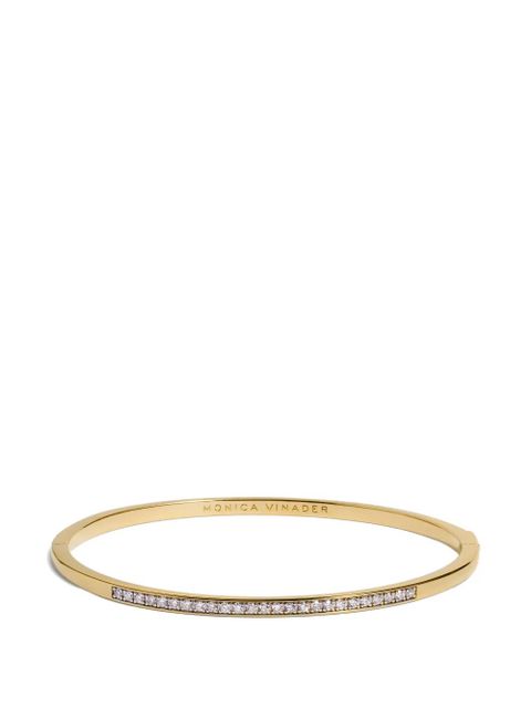 Monica Vinader Essential diamond bangle bracelet - Gold