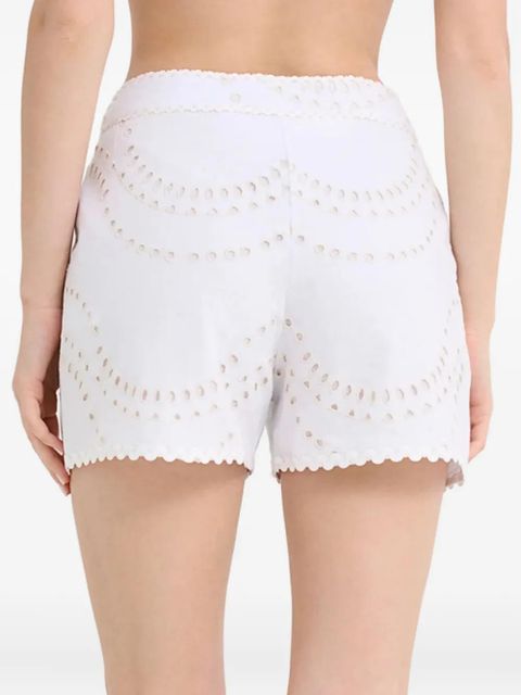 Charo Ruiz Ibiza embroidered scalloped shorts - White