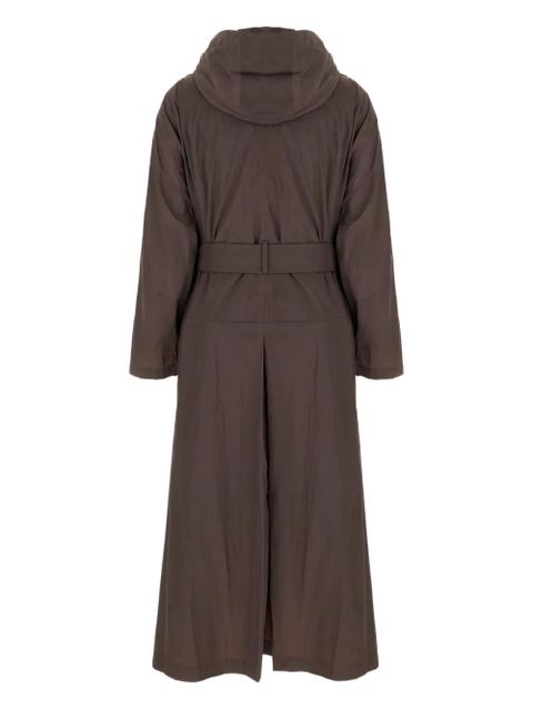 Sportmax hooded belted trench coat - Brown