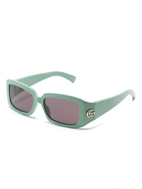 Gucci Eyewear Double G rectangle-frame sunglasses - Green