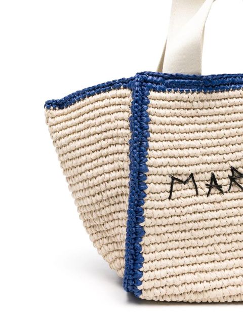 Marni Sillo woven tote bag - Neutrals