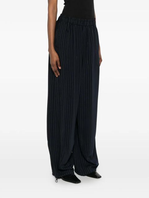 The Frankie Shop Oakdale pinstripe trousers - Black
