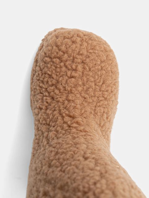 Inuikii botki Curly High Heel damskie kolor beżowy na słupku 1002.018.0011.250