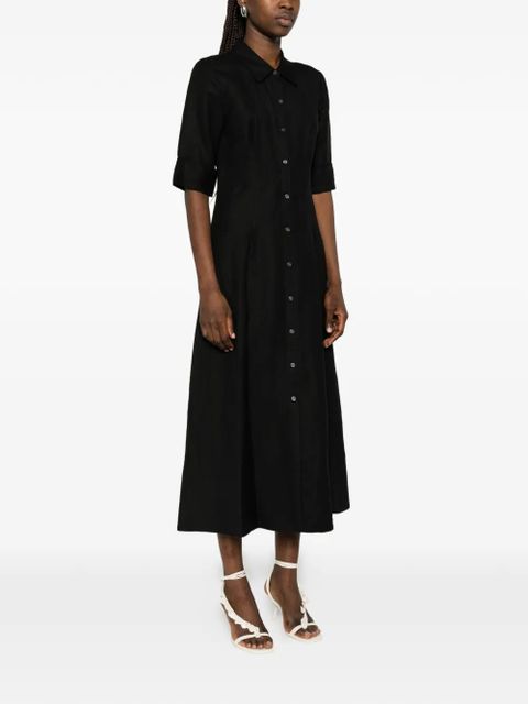 Simkhai buttoned midi shirt dress - Black