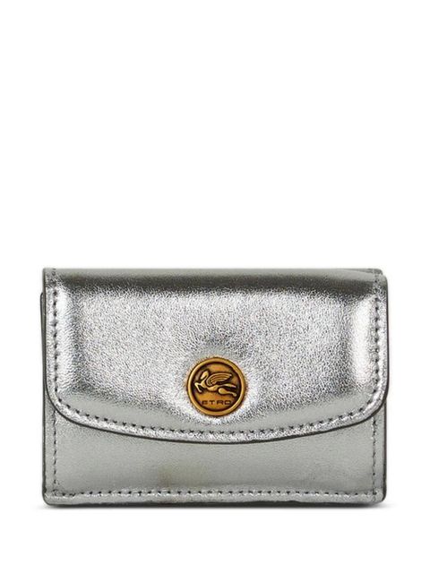 ETRO laminated leather coin purse - Silver - zdjęcie produktu nr 1