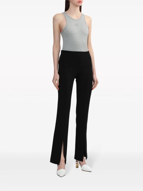 Marine Serre Crescent Moon-embroidered tank top - Grey - zdjęcie produktu nr 2