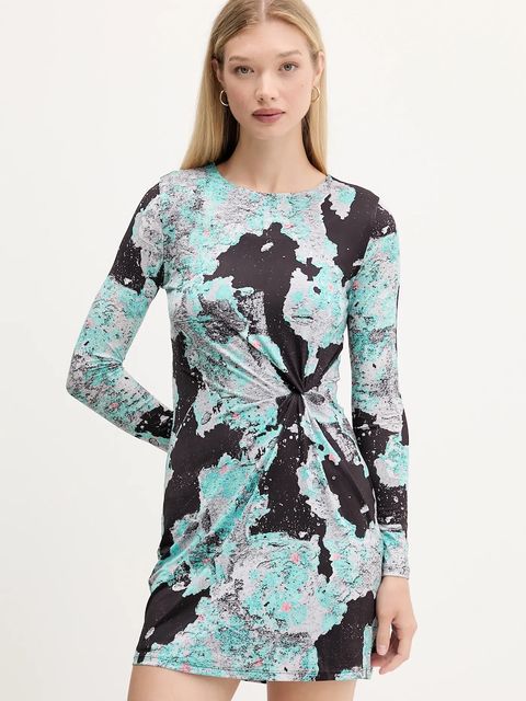 Desigual sukienka WALL LACROIX kolor czarny mini rozkloszowana 25WWVK09 - zdjęcie produktu nr 1