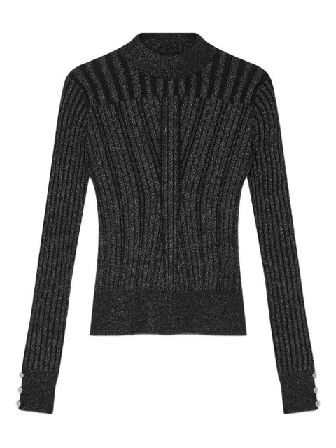 Versace button-detail cotton sweater - Black - zdjęcie produktu nr 1