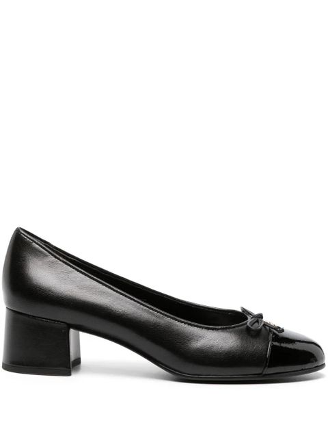 Tory Burch 45mm cap-toe leather pumps - Black - zdjęcie produktu nr 1