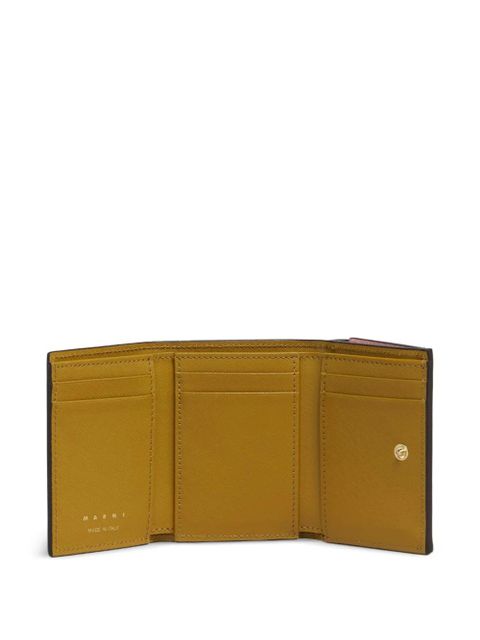 Marni colour-block leather wallet - Green