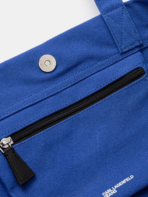 Karl Lagerfeld Jeans torba bawełniana kolor niebieski A1W50002