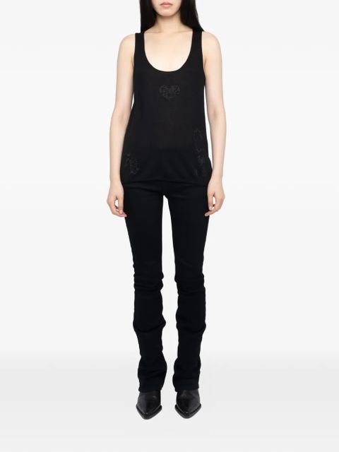 Zadig&Voltaire Lee rhinestone tank top - Black - zdjęcie produktu nr 2