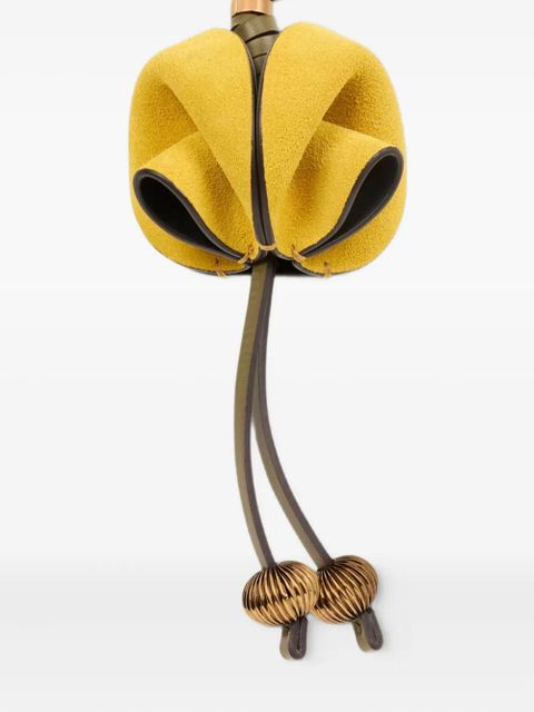 ETRO flower-shaped leather charm - Black