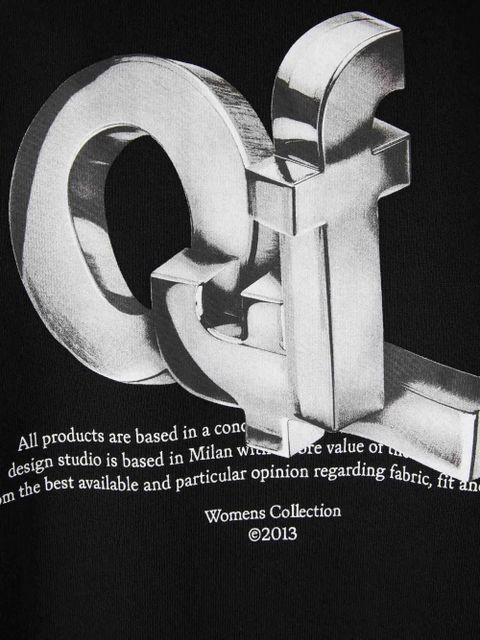 Off-White graphic hooded sweatshirt - Black