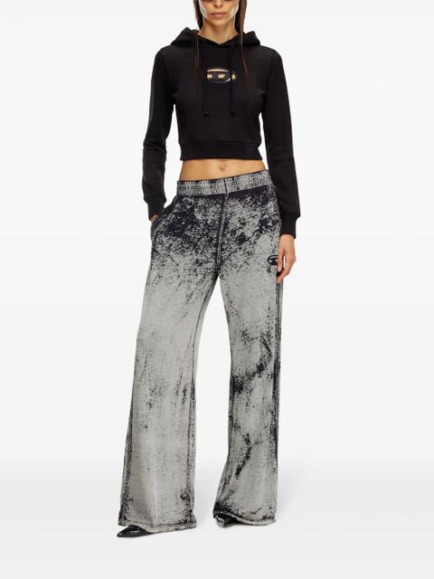 Diesel logo-patch drawstring hoodie - Black - zdjęcie produktu nr 2