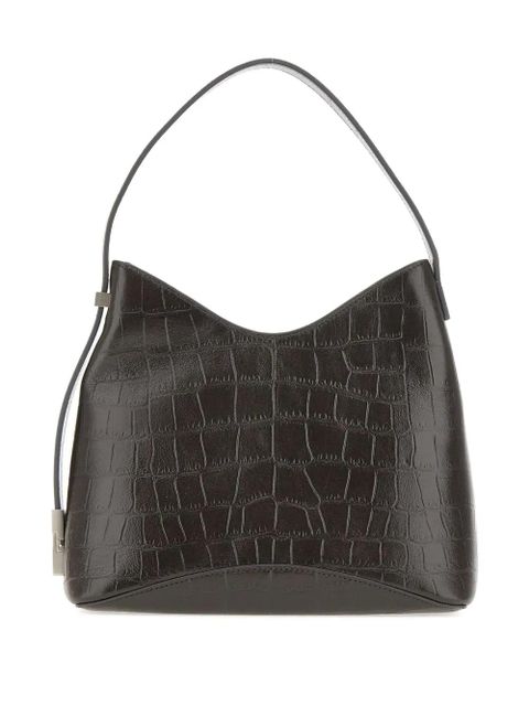 Osoi crocodile-effect leather shoulder bag - Brown